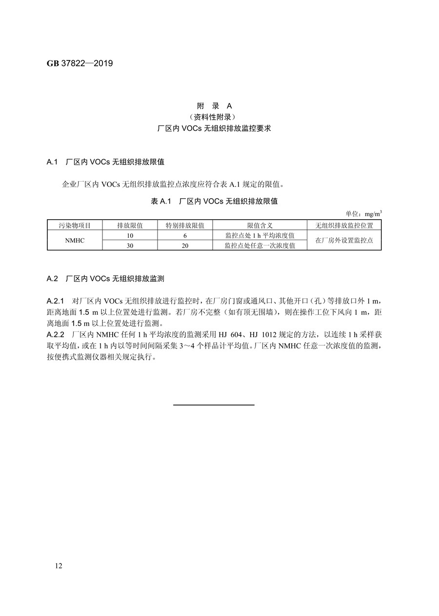 《挥发性有机物无组织排放控制标准》(GB 37822—2019)(图15)