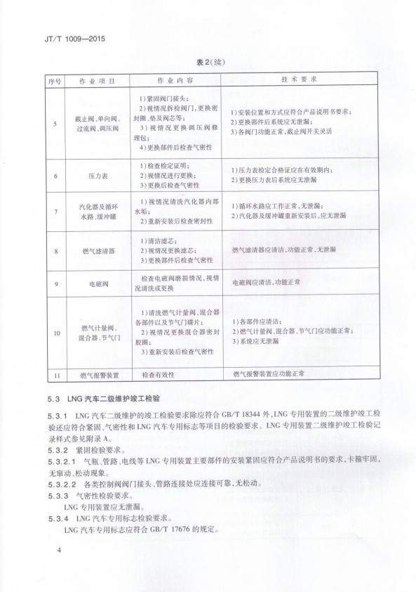 JT-T 1009-2015 液化天然气汽车维护技术规范(图7)