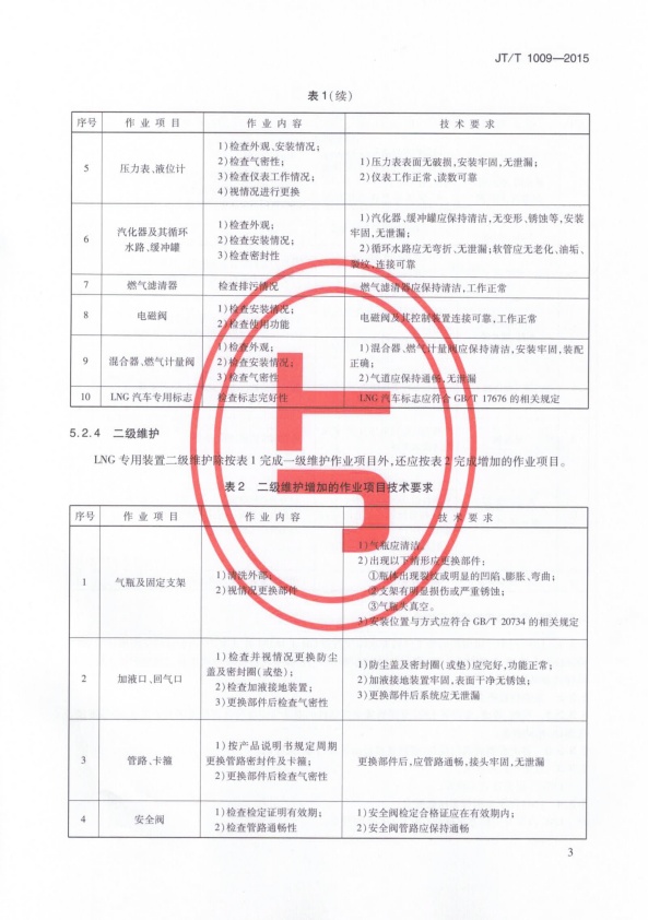 JT-T 1009-2015 液化天然气汽车维护技术规范(图6)