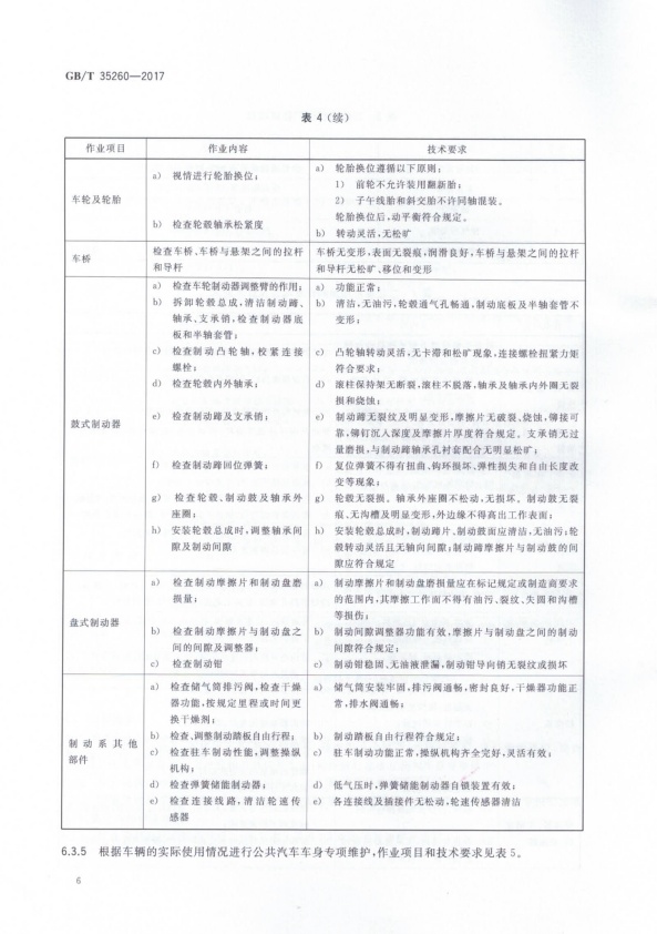 GB-T 35260-2017 公共汽车维护技术规范(图9)