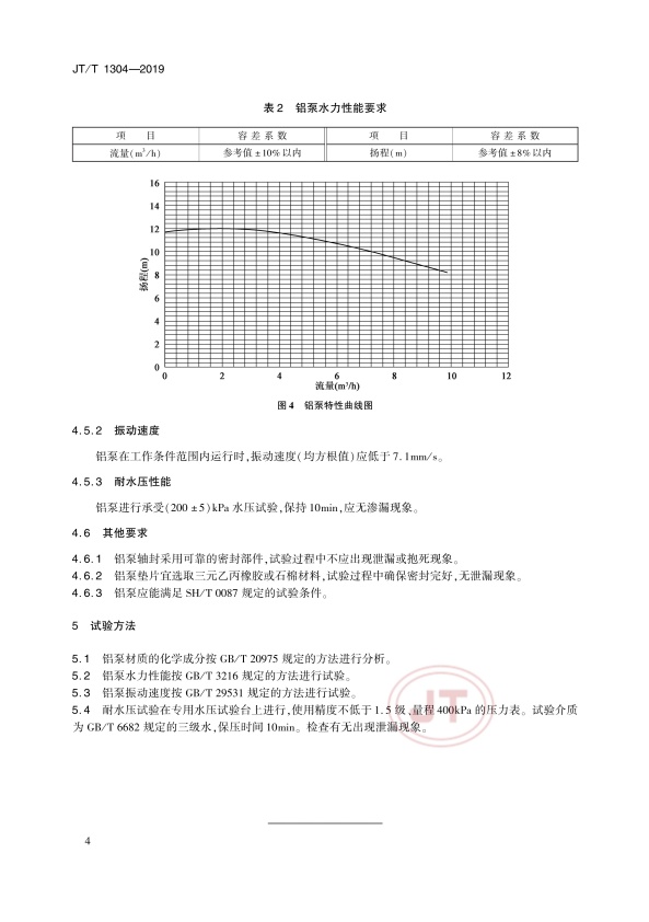 JT-T 1304-2019 发动机冷却液气穴腐蚀特性试验用铝制离心泵技术条件(图7)