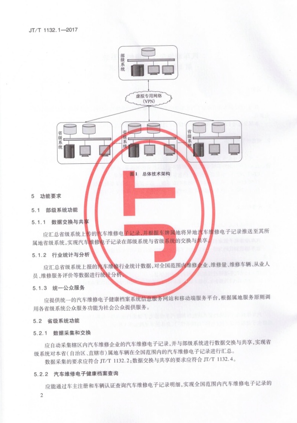 JT-T 1132.1-2017 汽车维修电子健康档案系统 第1部分：总体技术要求(图5)