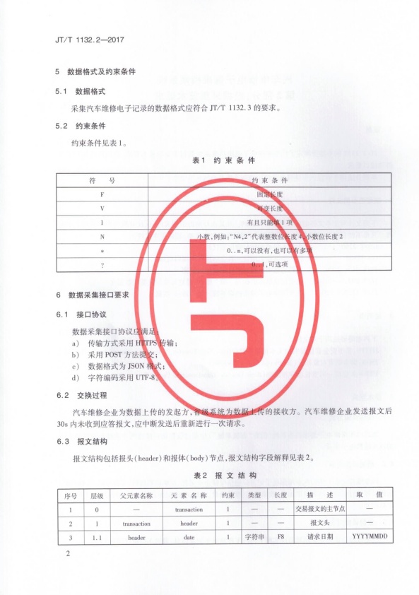 JT-T 1132.2-2017 汽车维修电子健康档案系统 第2部分：数据采集技术要求(图5)