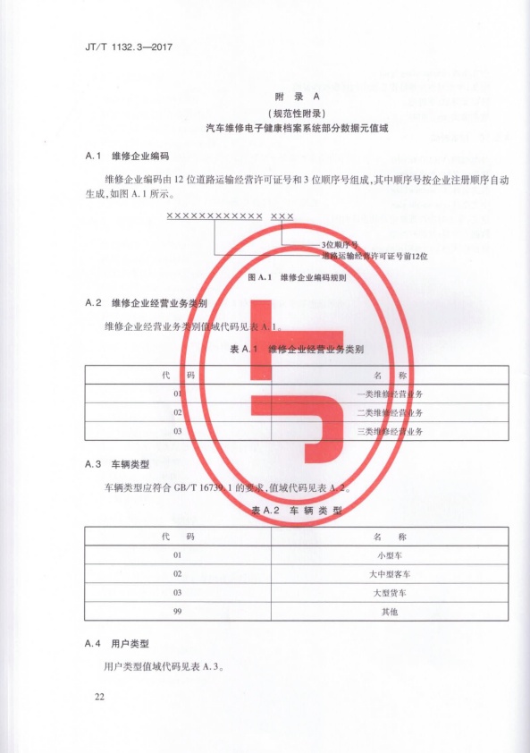 JT-T 1132.3-2017 汽车维修电子健康档案系统 第3部分：数据元(图25)