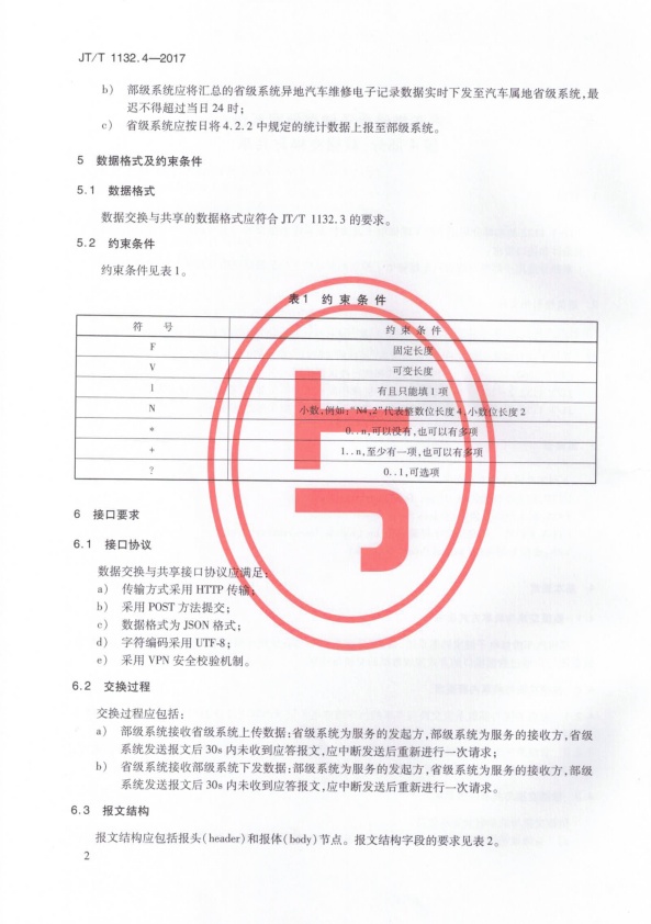 JT-T 1132.4-2017 汽车维修电子健康档案系统 第4部分：数据交换与共享(图5)