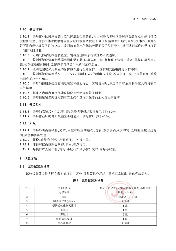 JT-T 324-2022 汽车喷烤漆房(图11)