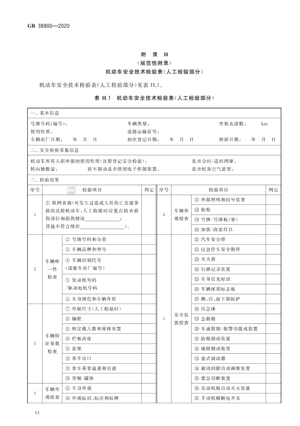 GB 38900_2020(2) 机动车安全技术检验项目和方法(图49)