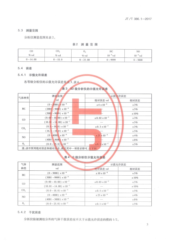 JT-T 386.1-2017 机动车排气分析仪 第1部分：点燃式机动车排气分析仪(图8)