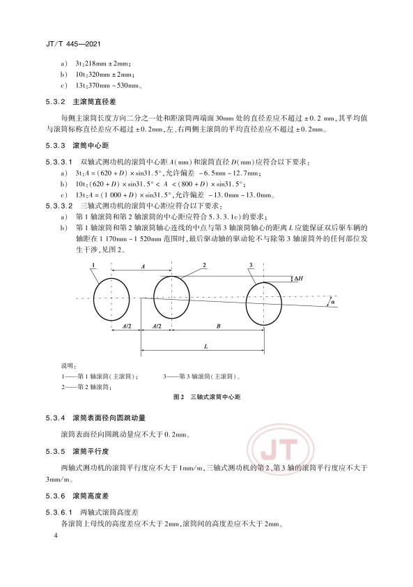 JT-T 445-2021 汽车底盘测功机(图7)