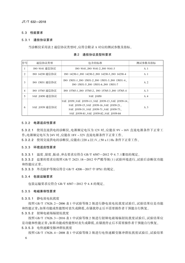 JT-T 632-2018 汽车故障电脑诊断仪(图9)