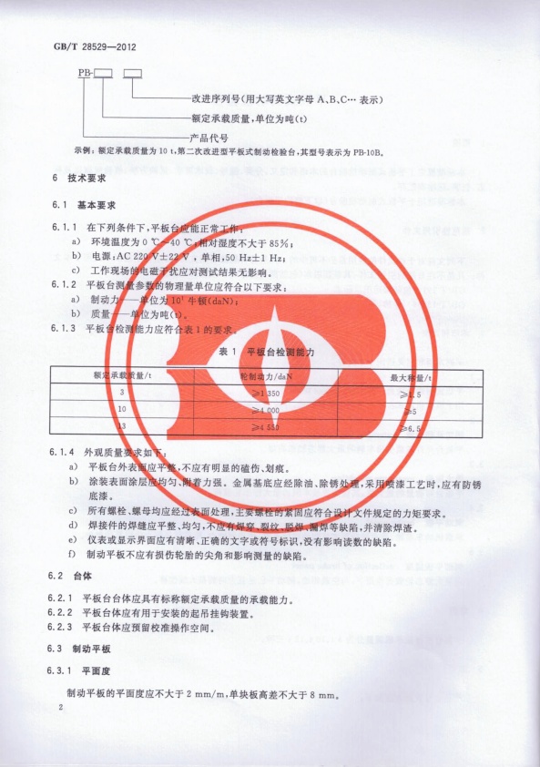 GB-T 28529-2012 平板式制动检验台(图4)